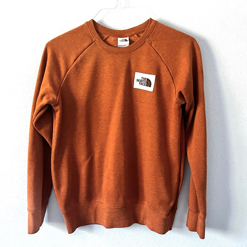 The North Face Heritage Patch Crew Neck Sweatshirt Burnt Orange